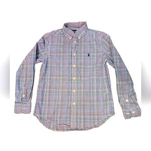 Ralph Lauren button down Polo shirt Boys Size Medium 10-12